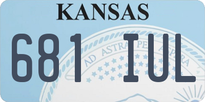 KS license plate 681IUL