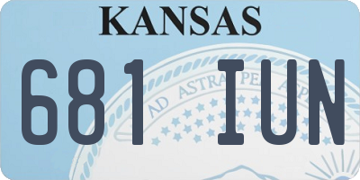 KS license plate 681IUN