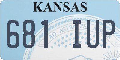 KS license plate 681IUP