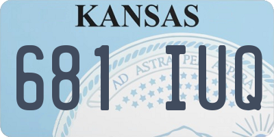 KS license plate 681IUQ