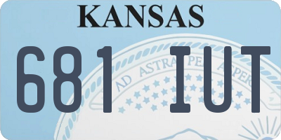 KS license plate 681IUT