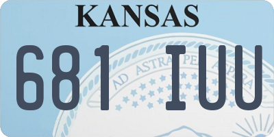 KS license plate 681IUU
