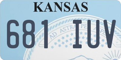 KS license plate 681IUV