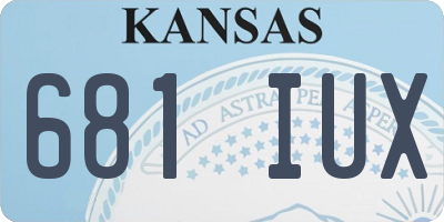 KS license plate 681IUX