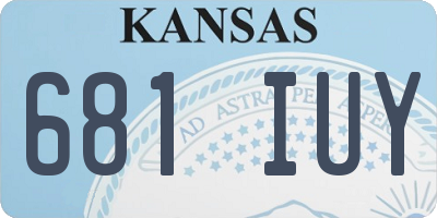 KS license plate 681IUY