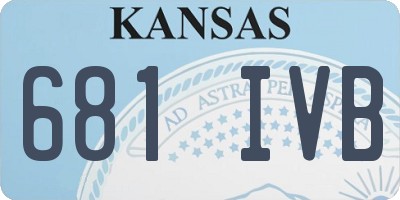KS license plate 681IVB
