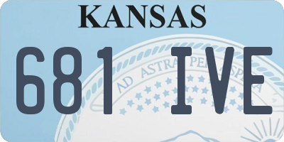 KS license plate 681IVE