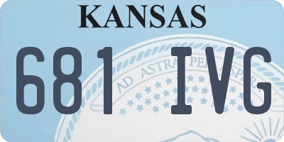 KS license plate 681IVG