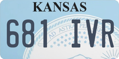 KS license plate 681IVR
