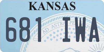 KS license plate 681IWA