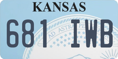 KS license plate 681IWB