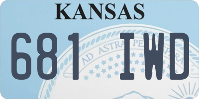 KS license plate 681IWD