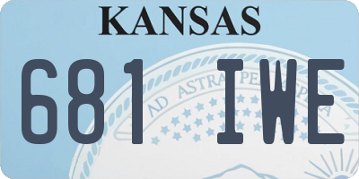 KS license plate 681IWE