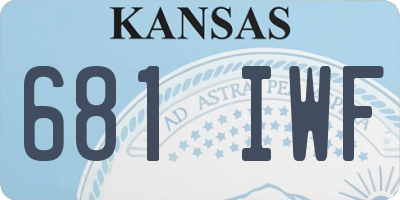 KS license plate 681IWF