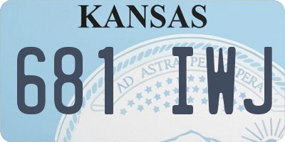 KS license plate 681IWJ