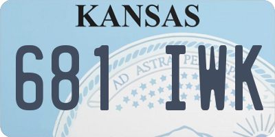 KS license plate 681IWK