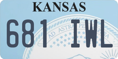 KS license plate 681IWL