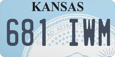 KS license plate 681IWM