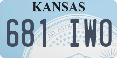 KS license plate 681IWO
