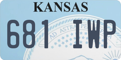 KS license plate 681IWP