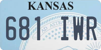 KS license plate 681IWR