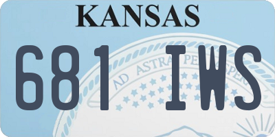 KS license plate 681IWS