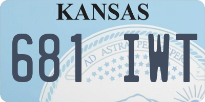 KS license plate 681IWT