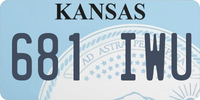 KS license plate 681IWU