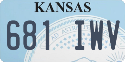 KS license plate 681IWV