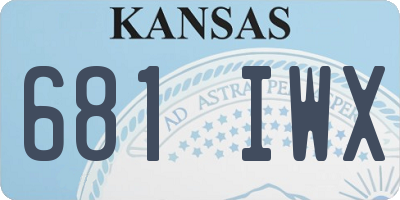 KS license plate 681IWX