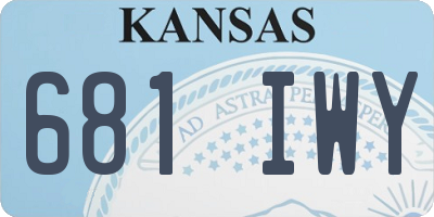 KS license plate 681IWY