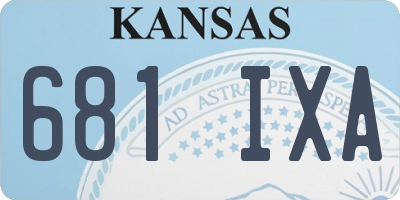 KS license plate 681IXA