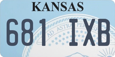 KS license plate 681IXB