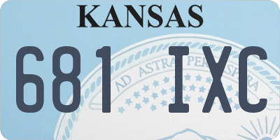 KS license plate 681IXC