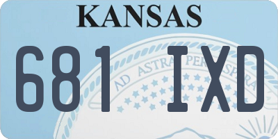 KS license plate 681IXD