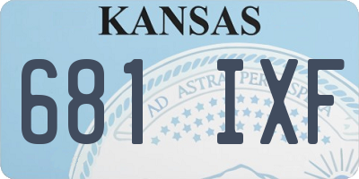 KS license plate 681IXF