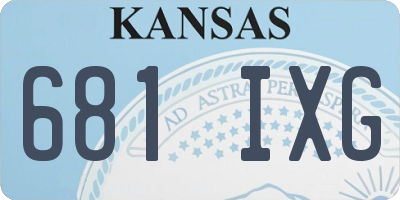 KS license plate 681IXG