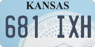 KS license plate 681IXH