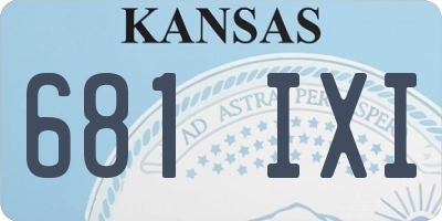 KS license plate 681IXI