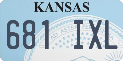 KS license plate 681IXL
