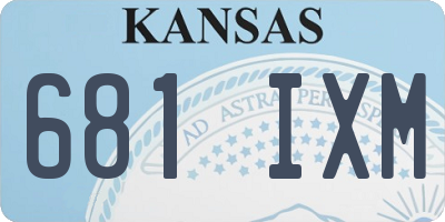 KS license plate 681IXM