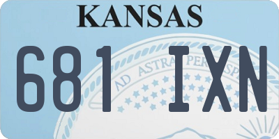 KS license plate 681IXN