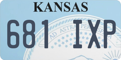 KS license plate 681IXP
