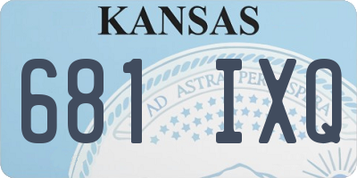 KS license plate 681IXQ