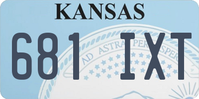 KS license plate 681IXT