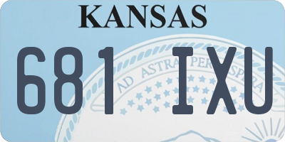 KS license plate 681IXU