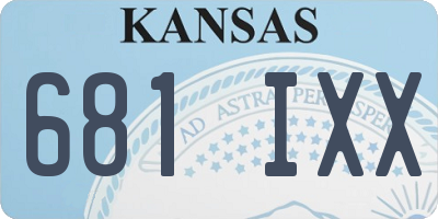 KS license plate 681IXX