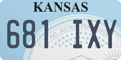 KS license plate 681IXY