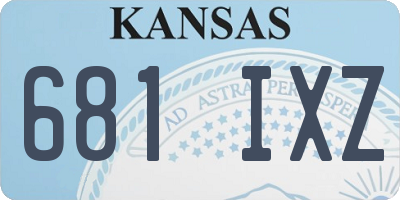 KS license plate 681IXZ