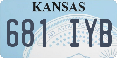 KS license plate 681IYB